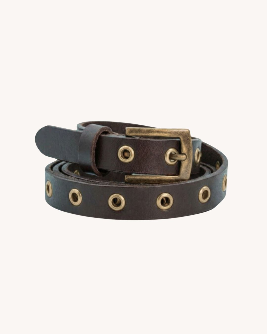 Cintura in vero cuoio con borchie - 3047