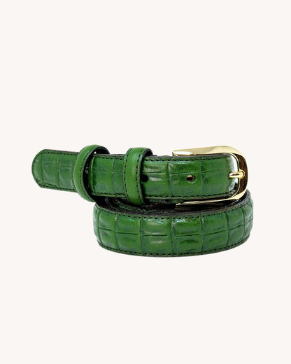Cintura in pelle di vitello - Stampa cocco - 3342