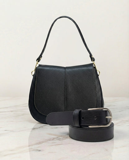 SET "BLACK LOVE" - WANDA + CINTURA IN VERO CUOIO
